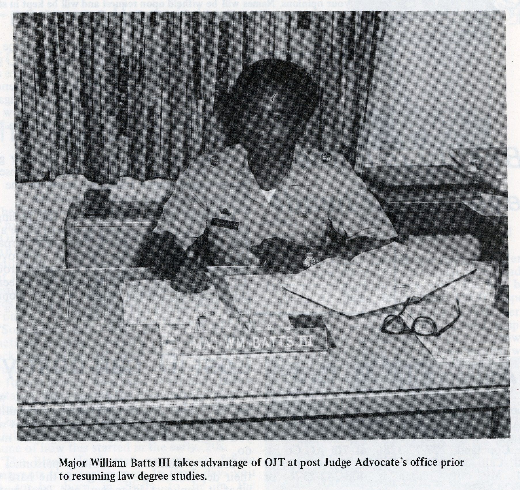 Maj. William Batts III, Casemate Chronicle, Aug 1975